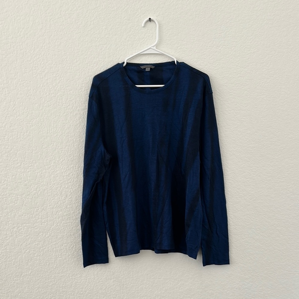 John Varvatos Linen Classic Blue Tee